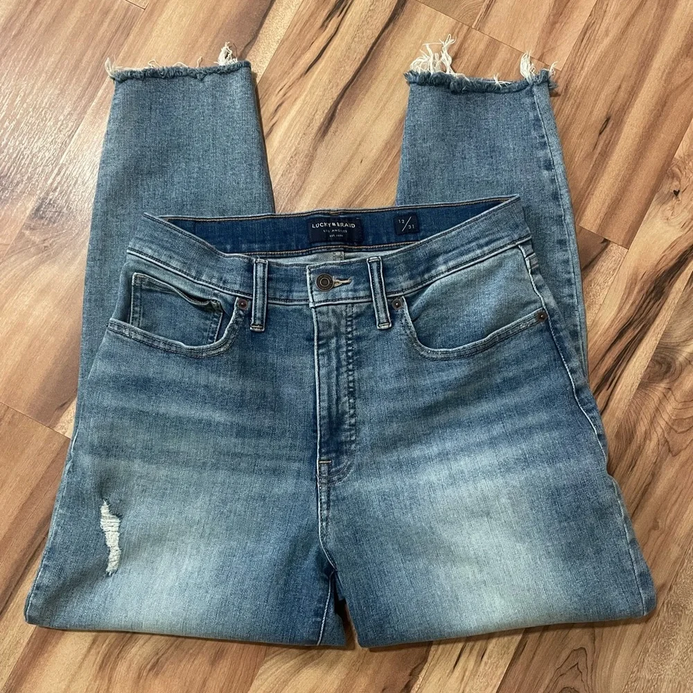 Lucky Brand Bridgette High Rise Crop Sz 12 - Picture 1 of 8